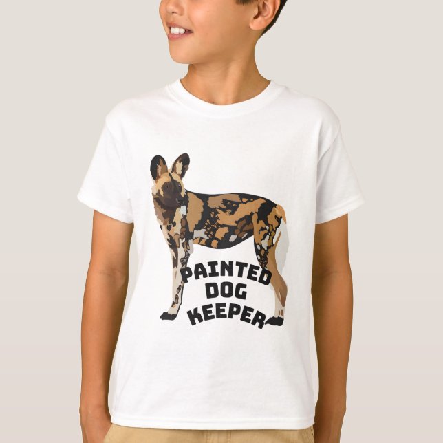 P är för Målad Hund Keeper T Shirt (Framsida)