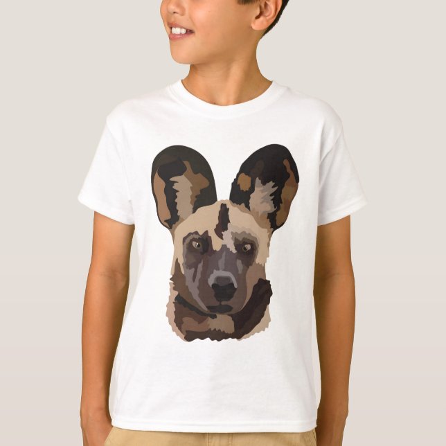 P är för Målad Hund T Shirt (Framsida)