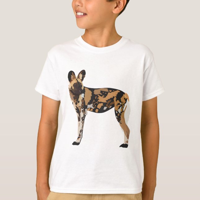 P är för Målad Hund T Shirt (Framsida)