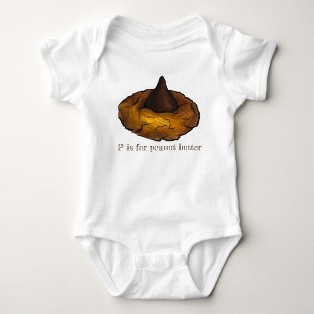 P är för Peanut Butter Cookie Alphabet Brev P Tee (Framsida)