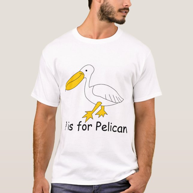 P är för pelikan tee shirt (Framsida)