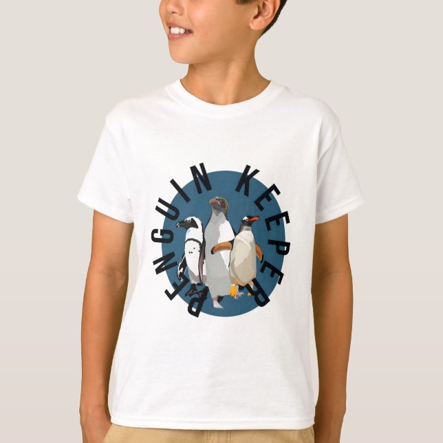P är för Penguin Keeper Penguin Keeper Wildlife Ca T Shirt (Framsida)