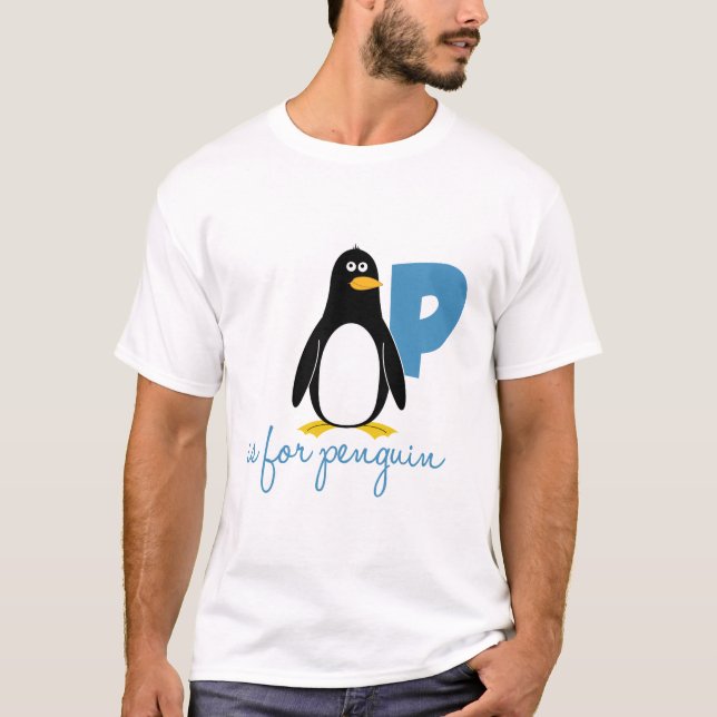 P är för Penguin T Shirt (Framsida)
