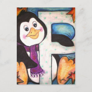 P är för Penguin Vykort