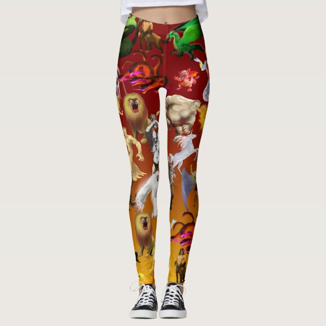 P är för Phoenix Leggings(Guld) Leggings (Framsida)