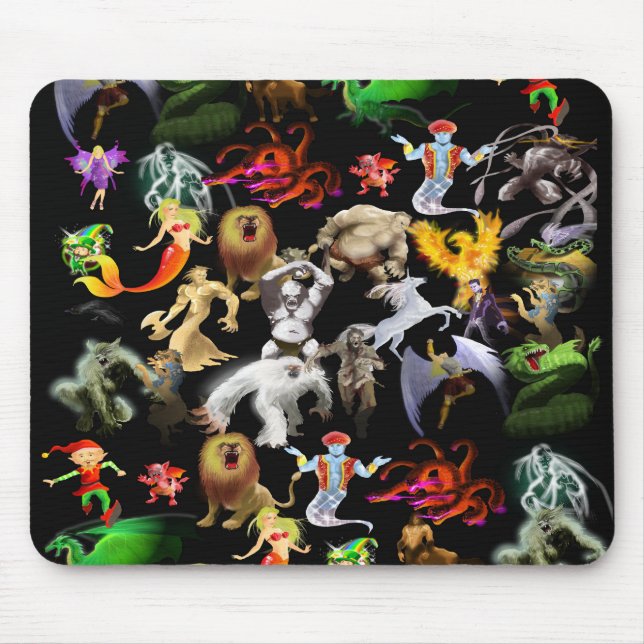 P är för Phoenix Mouse Pad(Black) Musmatta (Framsidan)