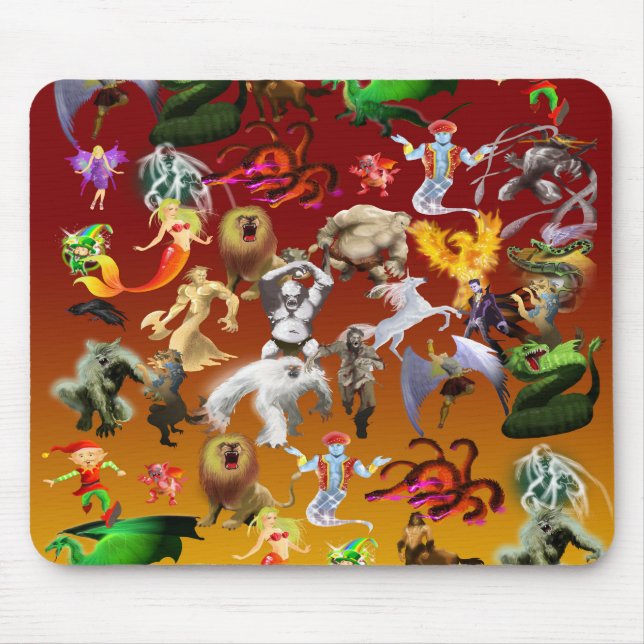 P är för Phoenix Mouse Pad(Guld) Musmatta (Framsidan)