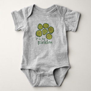 P är för Pickles Grönt Kosher Dill Pickle Chip T Shirt