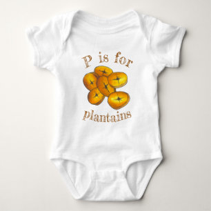 P är för PLANTAINS Jamaican Food Alphabet ABC T Shirt