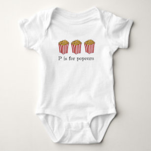 P är för Popcorn Caramel Maj Carnival Food ABC T-shirt