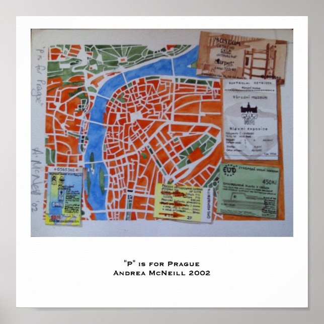 "P" är för Prag Poster (Framsidan)