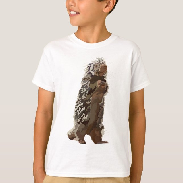 P är för Prehensile Porcupine T Shirt (Framsida)
