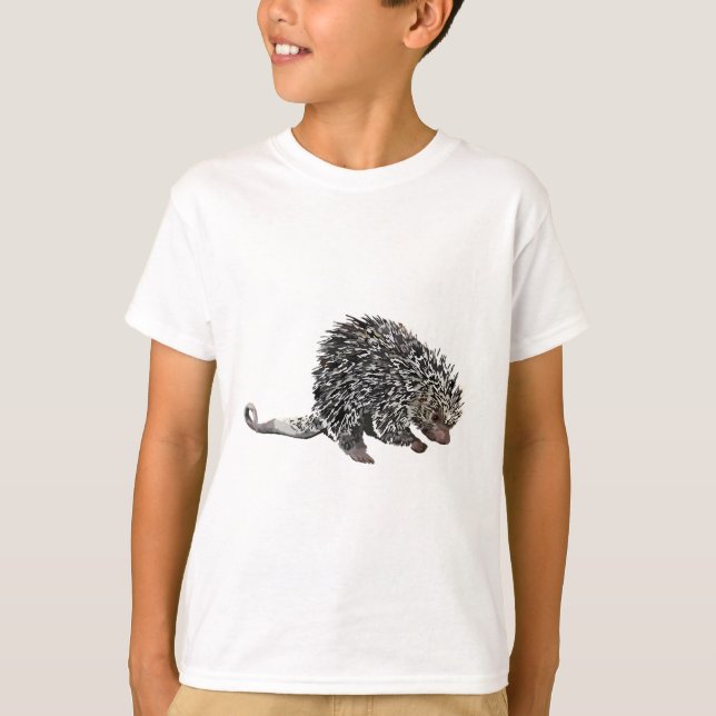 P är för Prehensile Tails Porcupine T Shirt (Framsida)