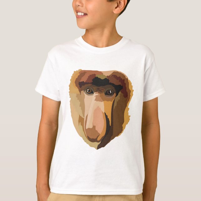 P är för Proboscis Monkey T Shirt (Framsida)