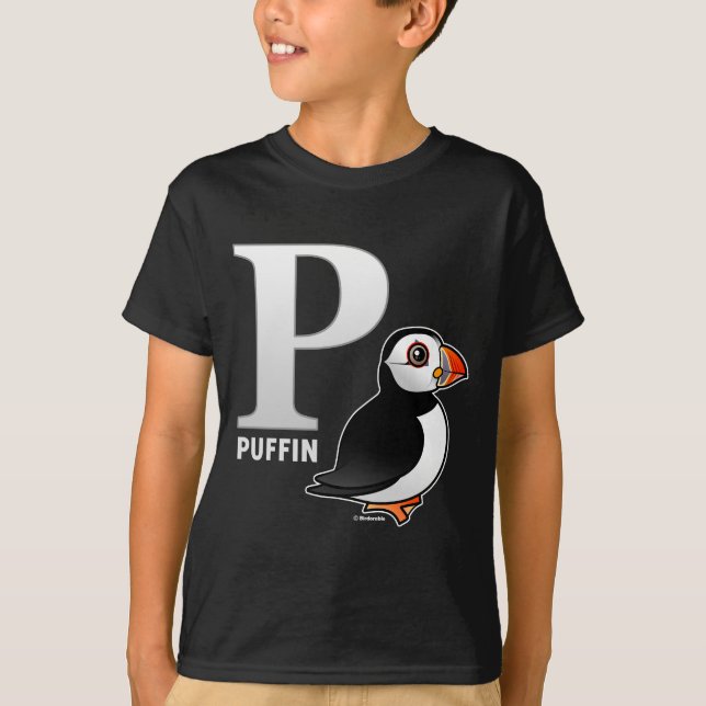 P är för Puffin T-shirt (Framsida)