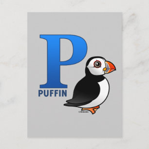 P är för Puffin Vykort