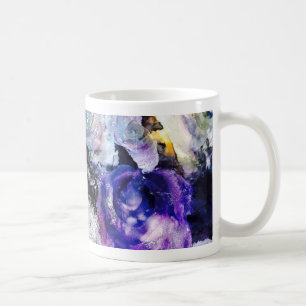 P är för purpurfärgad alfabetkonstmugg kaffemugg