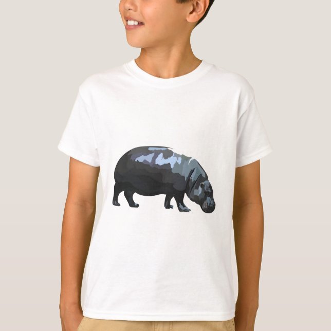 P är för Pygmy Hippo T Shirt (Framsida)