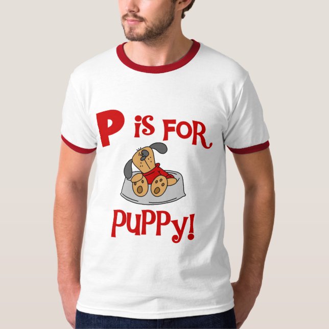 P är för valpTshirts och gåvor T Shirt (Framsida)