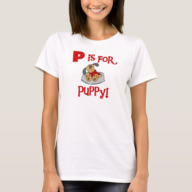 P är för valpTshirts och gåvor Tee (Framsida)