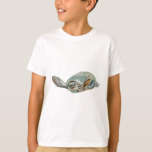 P är till Gris NOMsköldpadda T Shirt (Framsida)