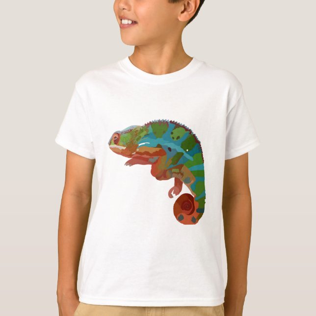P är till Panther Chameleon T Shirt (Framsida)