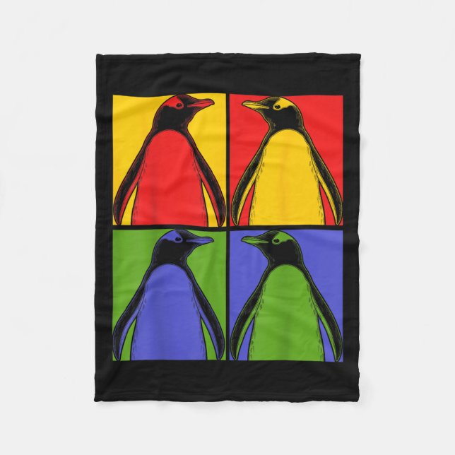 P Art Antarctic Animal Lover Zoo Keeper Gift Cute  Fleecefilt (Framsidan)