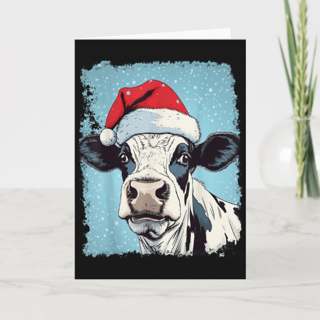P Art Färgglad Ko Jul  Kort (Framsida)