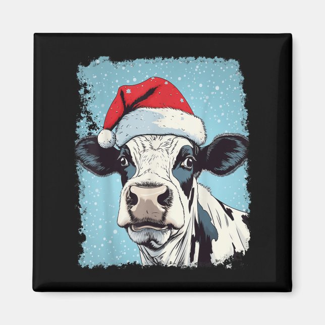 P Art Färgglad Ko Jul  Magnet (Framsidan)