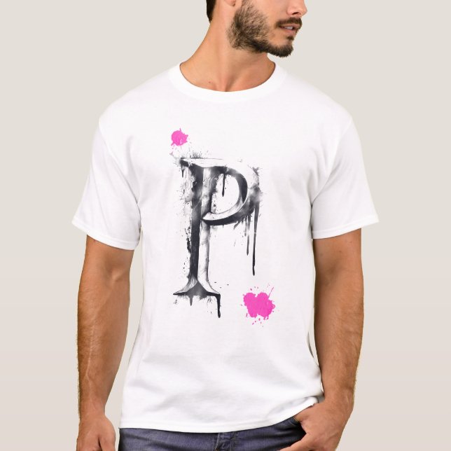 P Brev - Typografi T Shirt (Framsida)