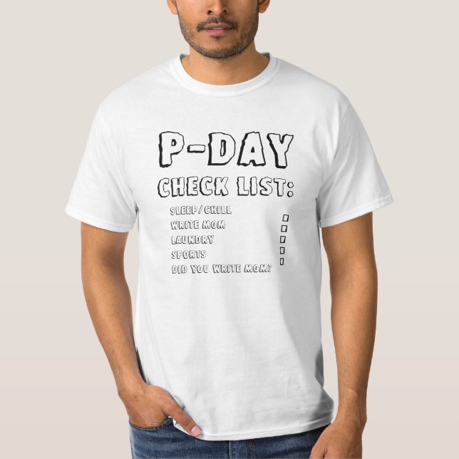 P--DAYskjorta Tee Shirt (Framsida)