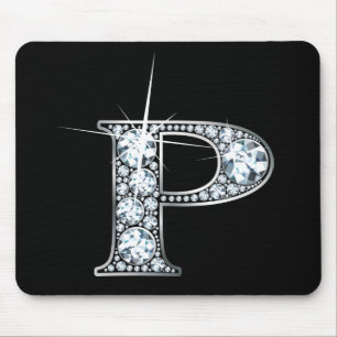 "P" Diamond Bling Mousepad Musmatta