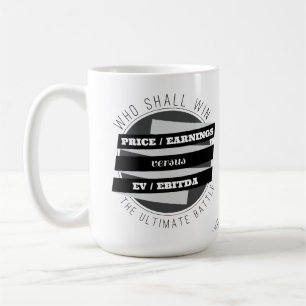 P/E för förhållande förhållande kontra EV/EBI Kaffemugg