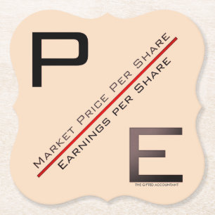 ’P/E-förhållande’ Underlägg Papper