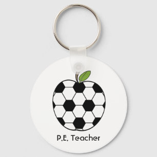 P.E. Lärare Keychain - fotbollboll Apple Nyckelring