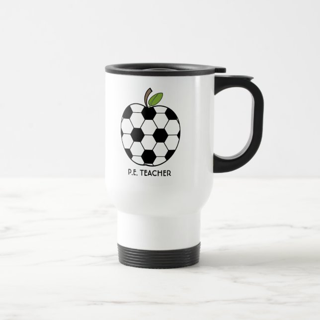 P.E. Läraremugg - fotbollboll Apple Resemugg (Höger)