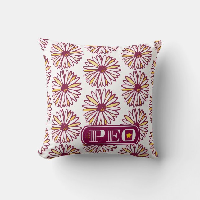 P.E.O. logotyp Kudde (Framsida)