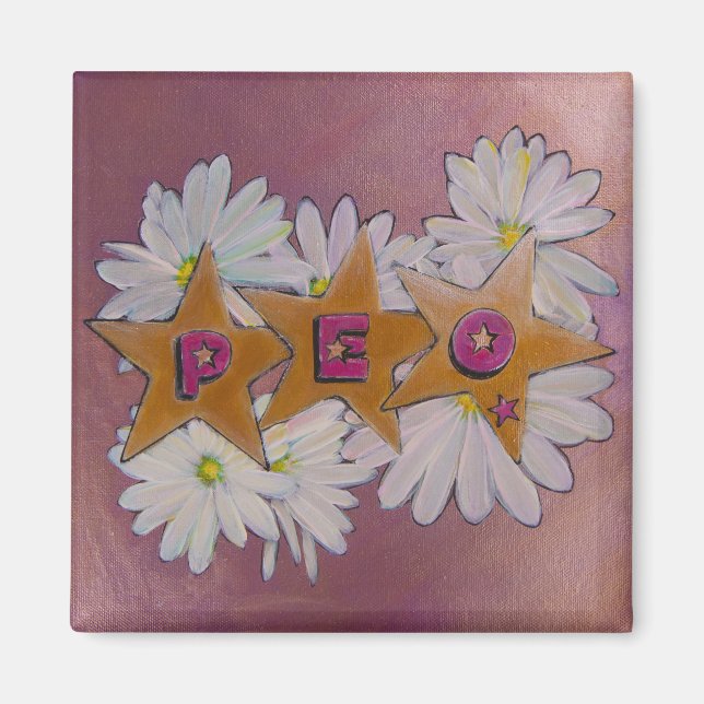 P.E.O. Philantropisk sisterdom Magnet (Framsidan)