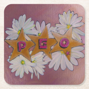 P.E.O. Sisterhood Underlägg Papper Kvadrat