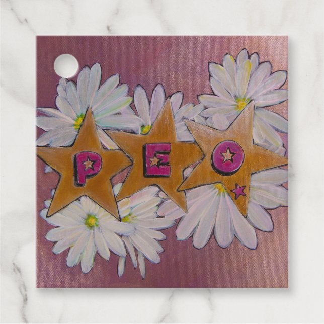 P.E.O. Sisterricitet Gåvor Etiketter (Framsida)