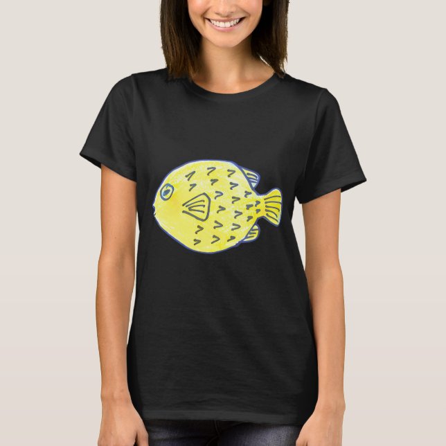 P för blåsfisk t shirt (Framsida)