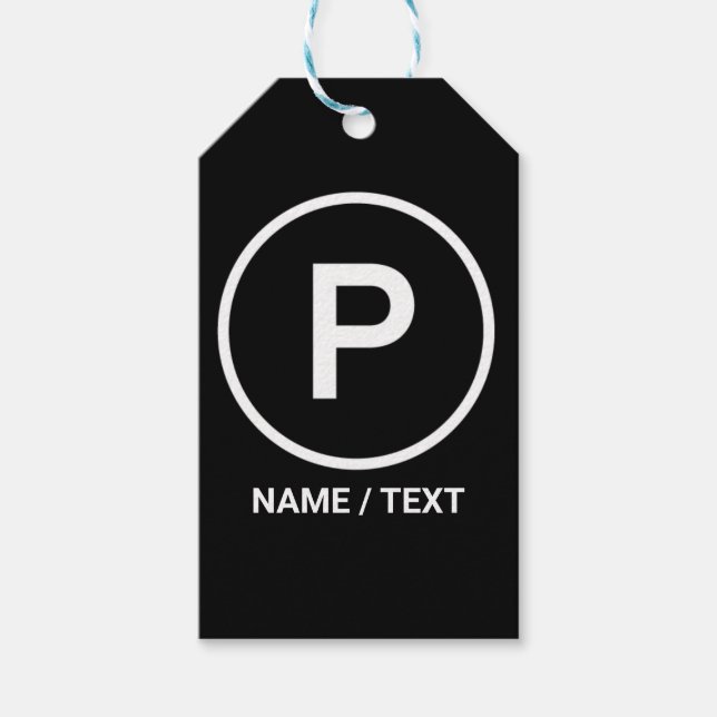 P för Paleo-diet naturlig mager kött-personlig Presentetikett (Framsidan)