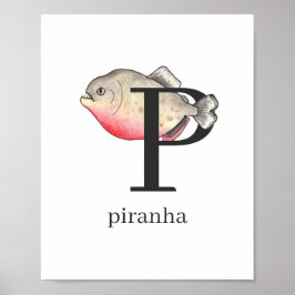 P för Piranha Poster