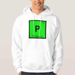 P - Fosfor Kemi Periodiska Systemet Symbol Sweatshirt Med Luva
