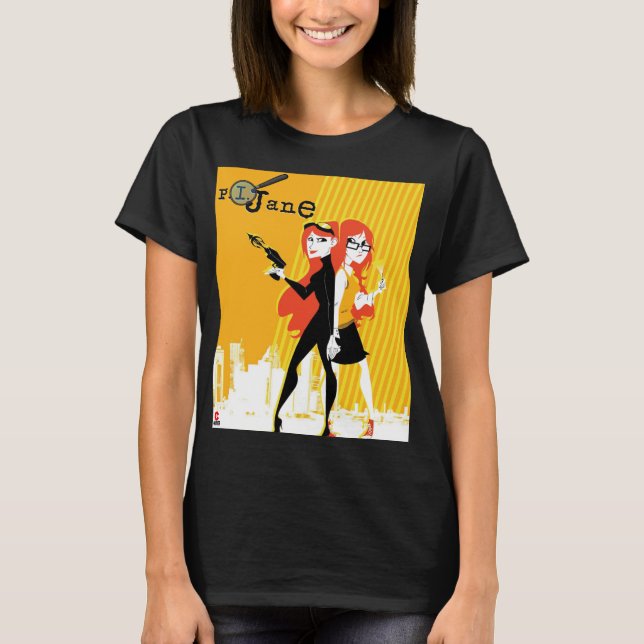 P. I. Jane Classic Black Women's t-shirt (Framsida)