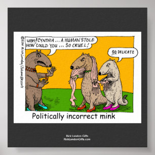 P.I. Mink (Mänsklig stöld) Tecknad affischkvalitet Poster