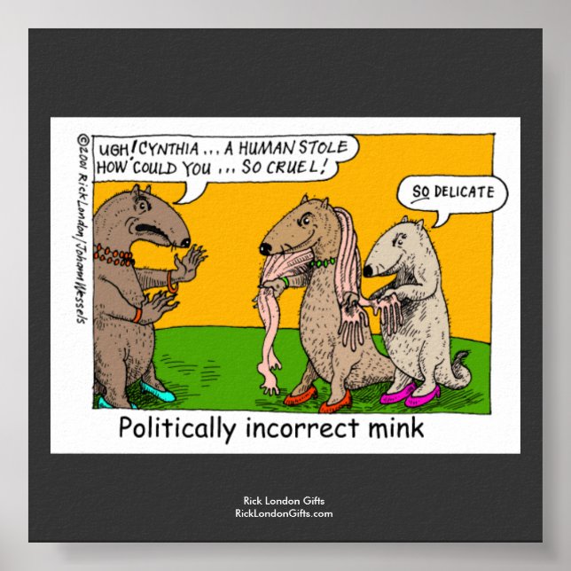 P.I. Mink (Mänsklig stöld) Tecknad affischkvalitet Poster (Framsidan)