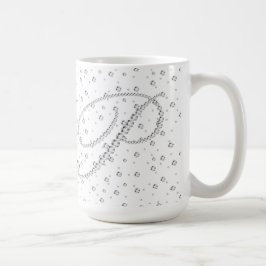 P Inledande monogram vit diameter Skriv ut Kaffemugg