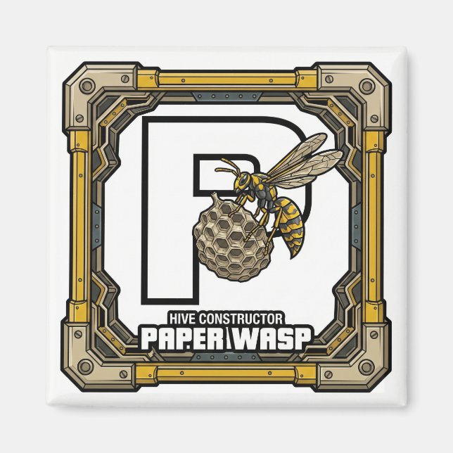 P is for Paper Wasp – GTA Style ABC Learning Magnet (Framsidan)