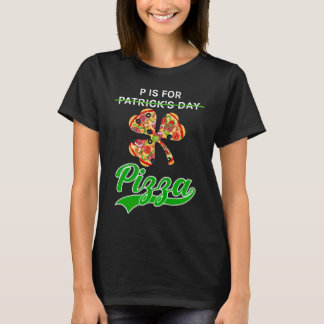 P Is For Pizza  St Patrick's Day Gamer Boy Men T Shirt